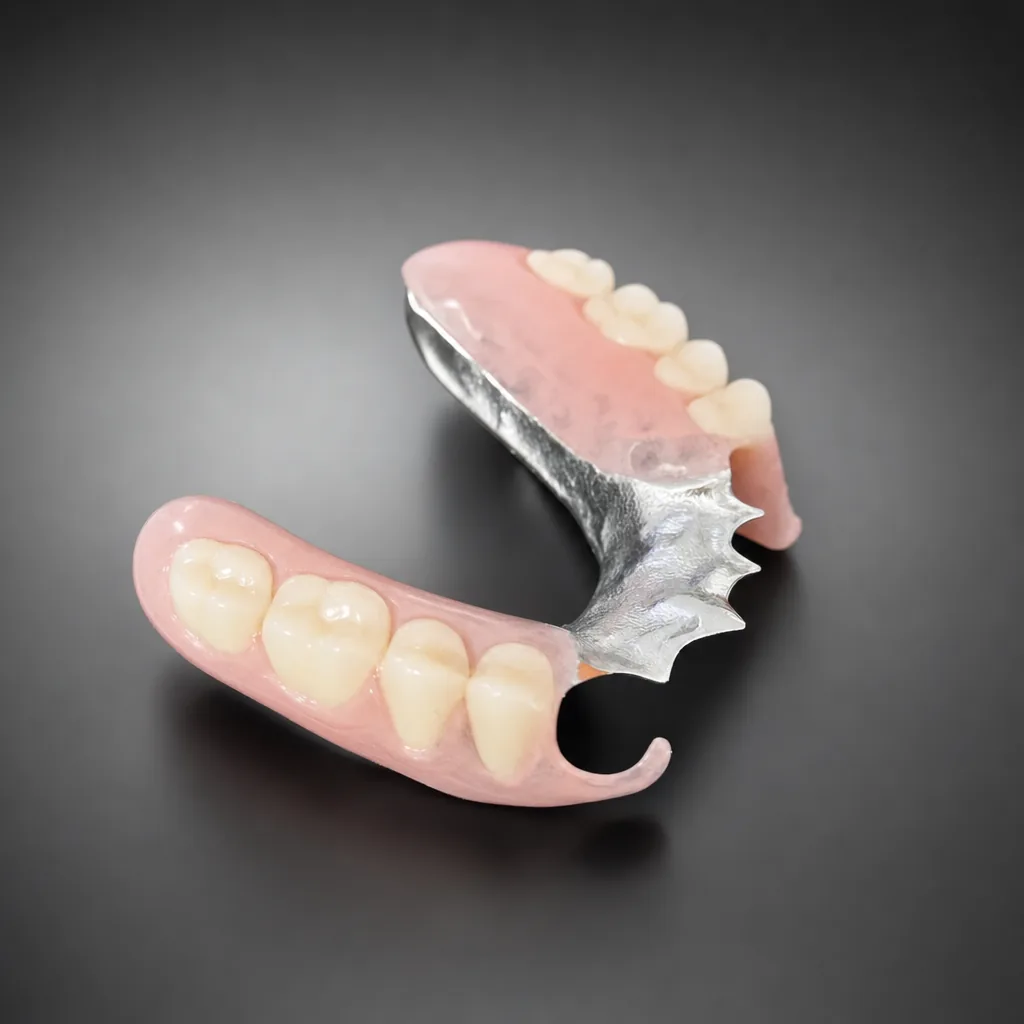 Chrome and flexible combination partial denture