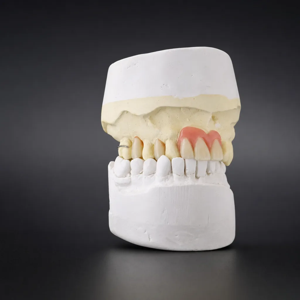 Denture tooth set-up on model